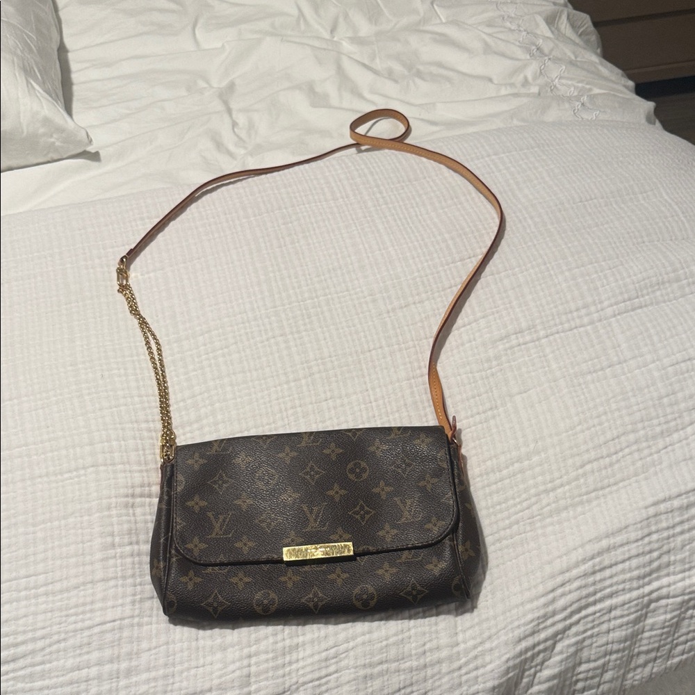 Luxury Monogram Crossbody Bag in Brown